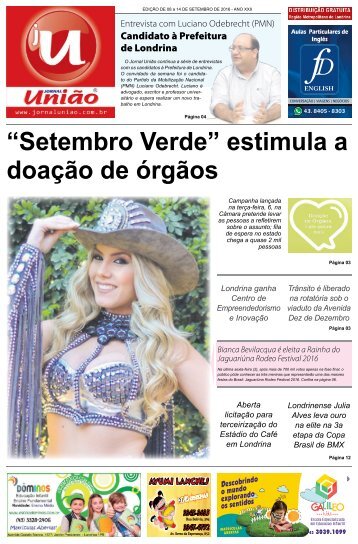 Jornal União, exemplar online da 08/09 a 14/09/2016.