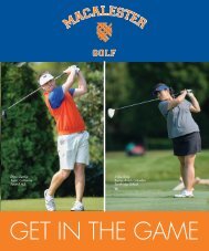 Macalester Golf Recruiting Guide