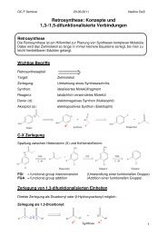 Konzepte und 1,3-/1,5-difunktionalisierte Verbindungen