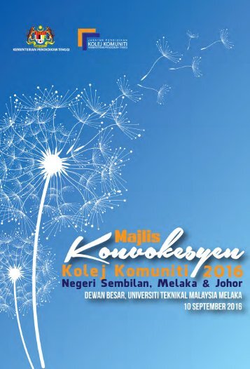 E-Book Majlis Konvokesyen Kolej Komuniti Negeri Sembilan, Melaka dan Johor 2016