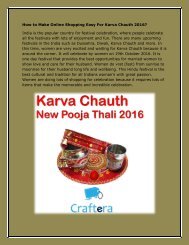 How to Make Online Shopping Easy For Karva Chauth 2016