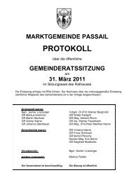 marktgemeinde passail protokoll