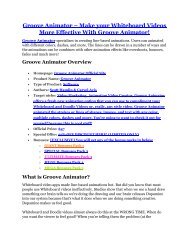 Groove Animator review - Groove Animator sneak peek features