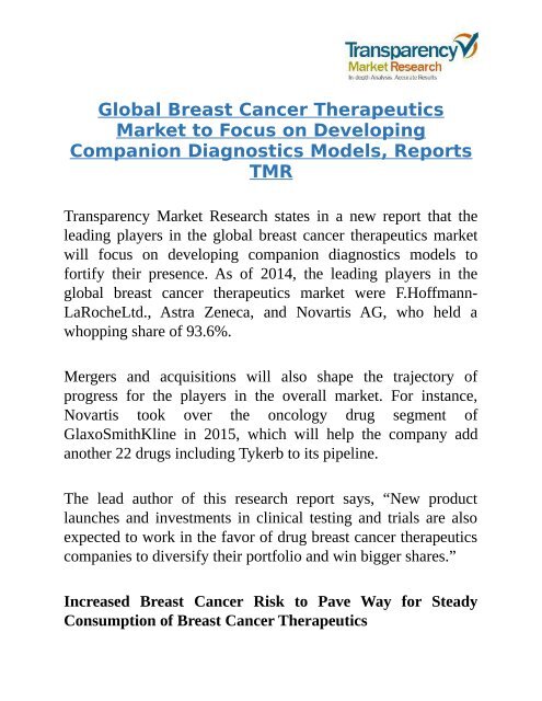 Breast Cancer Therapeutics Market1