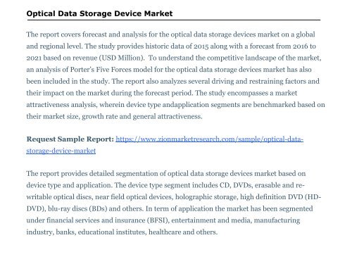 Optical Data Storage Device Market