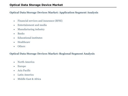 Optical Data Storage Device Market
