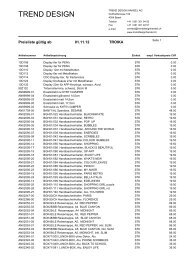 Preisliste [PDF] - Trend Design Handel AG