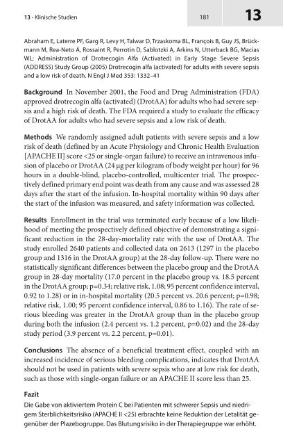 Intensivmedizin Fragen und Antworten