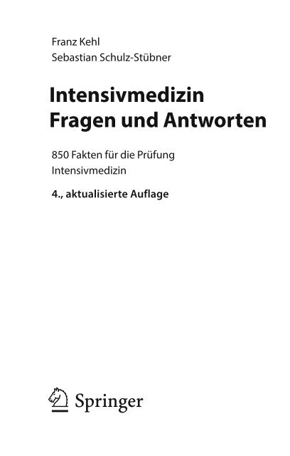 Intensivmedizin Fragen und Antworten