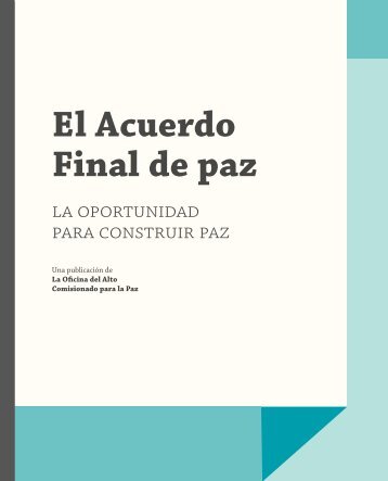 El Acuerdo Final de paz