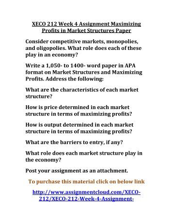 maximizing profits in market structures Maximizing profits in market structures paper xeco/212 december 16, 2012 maximizing profits in market structures paper today's economy has. maximizing profits in market structures Maximizing profits in market structures paper xeco/212 december 16, 2012 maximizing profits in market structures paper today's economy has.