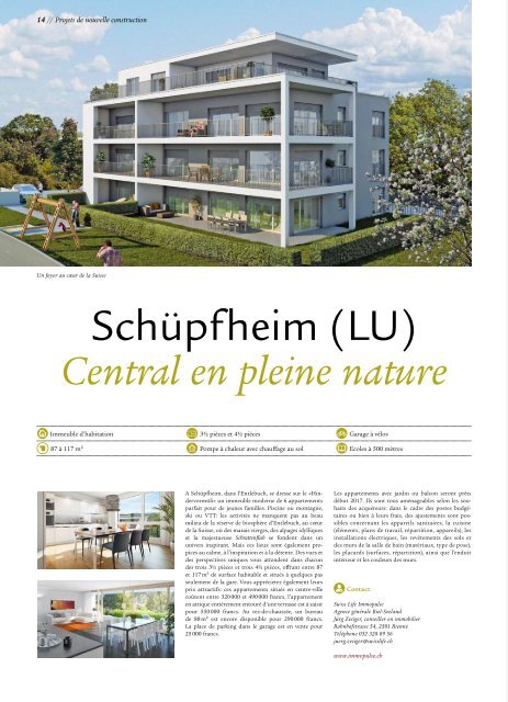 Le magazine de l’immobilier de Swiss Life // 6e édition // Automne/Hiver 2016