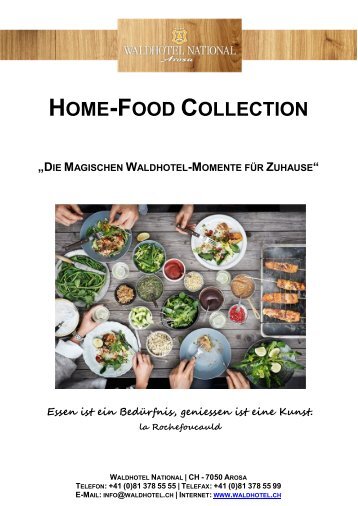 Broschüre Home Food Collection NEU