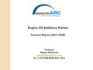 Engine Oil Additives Market: APAC is propelling to grow at high CAGR