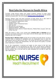 Best Jobs for Nurses in South Africa