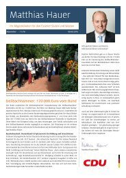 Newsletter Matthias Hauer MdB