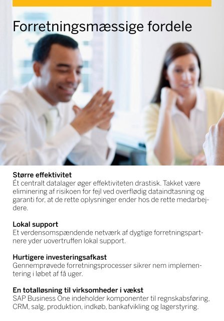 SAP Business One Løsningsoversigt