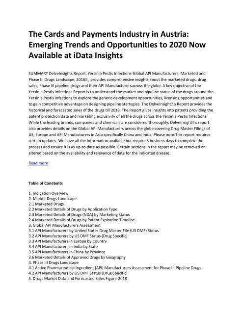 The Cards and Payments Industry in Austria Emerging Trends and Opportunities to 2020 Now Available at iData Insights