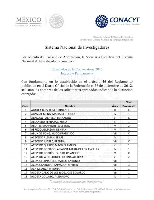 Sistema Nacional de Investigadores