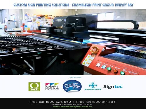 Custom Sign Printing Solutions - Chameleon Print Group, Hervey Bay