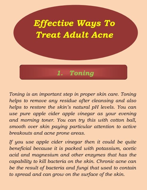 5 Effective Ways to Treat Adult Acne