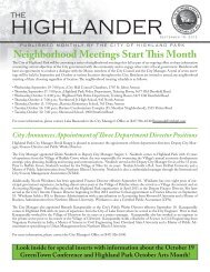 September Issue of the Highlander - Highland Park, IL