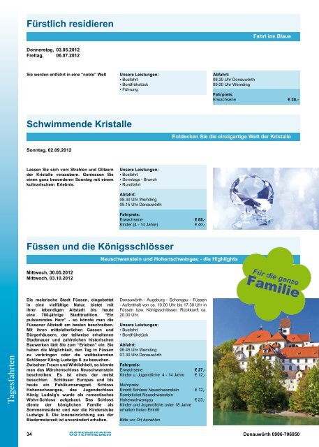 Tagesfahrtenkatalog 2012 - Osterrieder Reisen