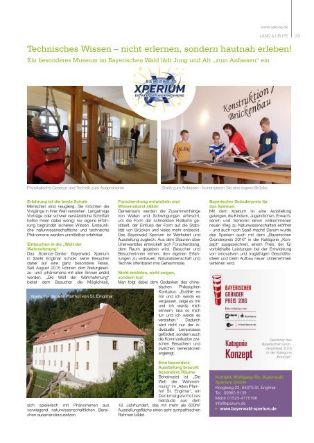 Ökona - das Magazin für natürliche Lebensart: Ausgabe Herbst 2016