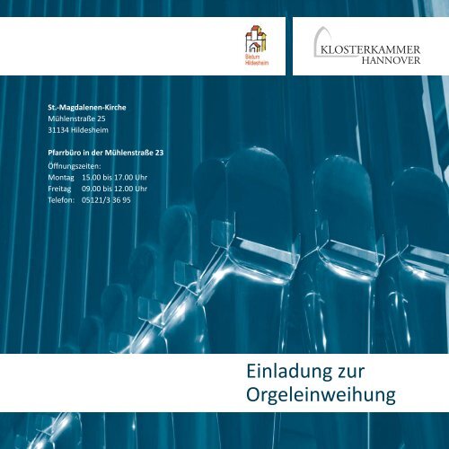 Einladung zur Orgeleinweihung - Klosterkammer Hannover