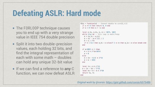 ESCAPING THE LUA 5.2 SANDBOX WITH UNTRUSTED BYTECODE