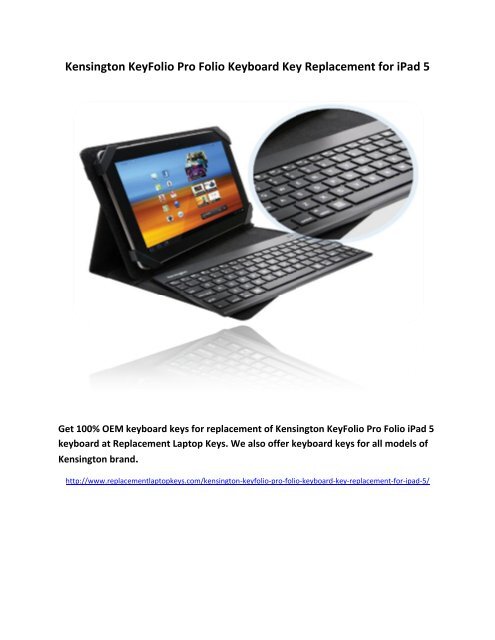 Kensington KeyFolio Pro Folio Keyboard Key Replacement for iPad 5