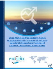 Global  Isostearyl Alcohol Market Expanding at a Stable CAGR of 3.2% from 2016 to 2024, According to PMR Report