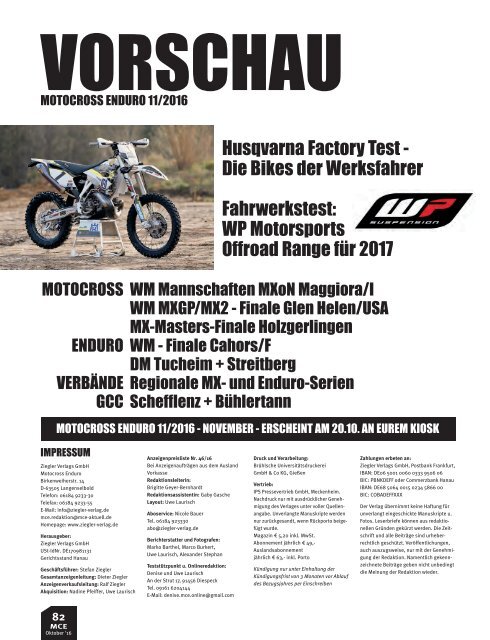 Motocross Enduro Ausgabe 10/2016