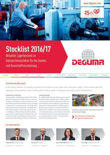 DEGUMA Stocklist 2016-17- deutsch