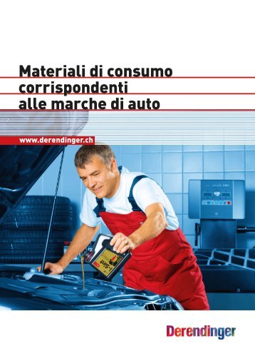 Materiali di consumo corrispondenti alle marche di auto