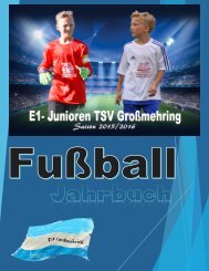 Fußball Jahrbuch E1 TSV Großmehring