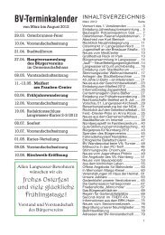 BV-Terminkalender - Bürgerverein, Nürnberg, Langwasser