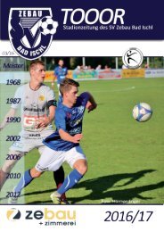 Tooor die Stadionzeitung - Ausgabe 03/16