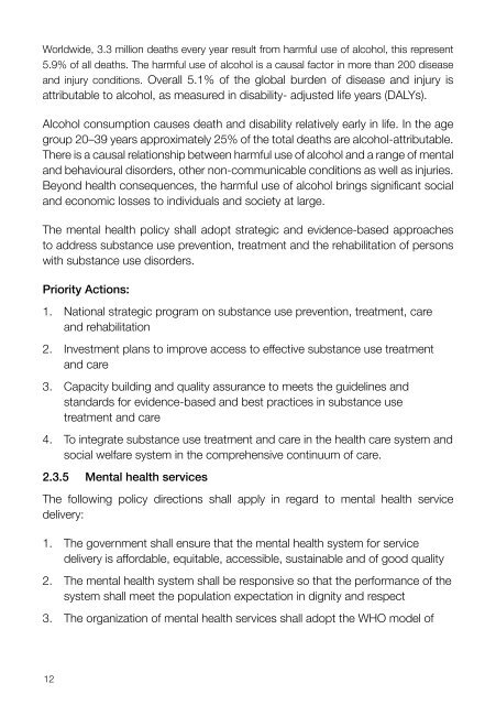 KENYA MENTAL HEALTH POLICY