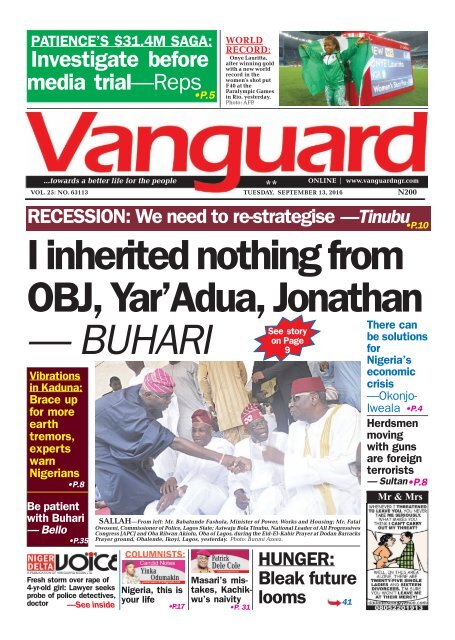 I inherited nothing from OBJ, Yar'Adua, Jonathan - BUHARI