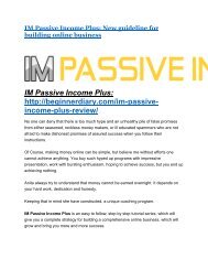 IM Passive Income Plus Review - IM Passive Income Plus DEMO & BONUS