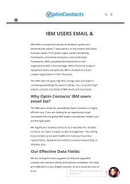 IBM Users Email Lists,IBM Users Lists,IBM Users Mailing list