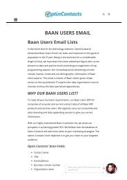 Baan Users Email Lists _ Baan Customers Email Addresses