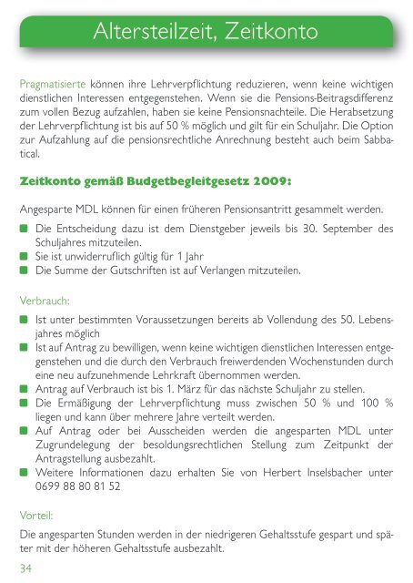 Rechtsteil aus dem BS-LehrerInnenkalender 2016/2017