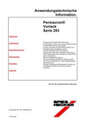Anwendungstechnische Information. Permacron® Vorlack Serie 293