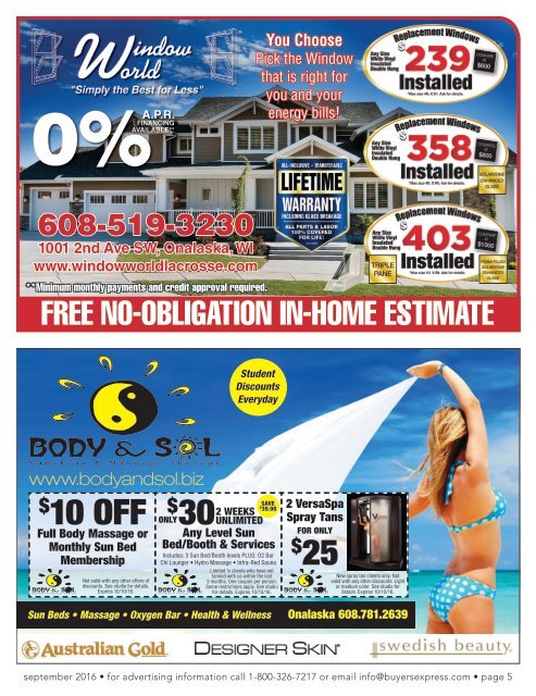 Buyers Express - La Crosse Edition - September 2016