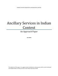 Approach Paper on Ancillary Services in Indian Context - NLDC