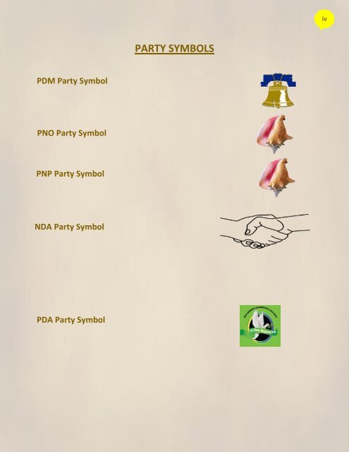 Turks and Caicos Election Statistics to 1976 - 2012