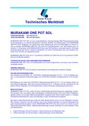 Technisches Merkblatt MURAKAMI ONE POT SOL - KIT Siebdruck