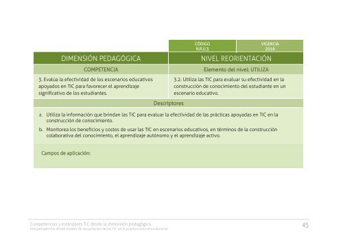 COMPETENCIAS Y ESTÁNDARES TIC desde la dimensión pedagógica